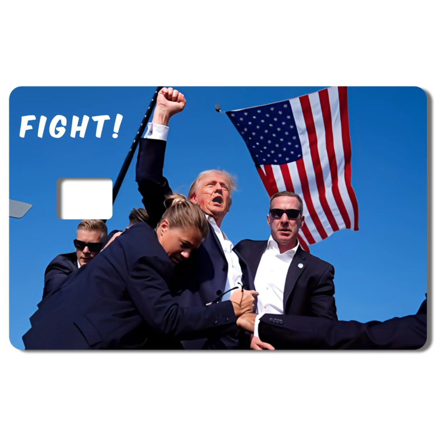 2Pcs Trump Credit Card Skin Sticker Rally Assassination Debit Card Skin for EBT Transportation Credit Skins